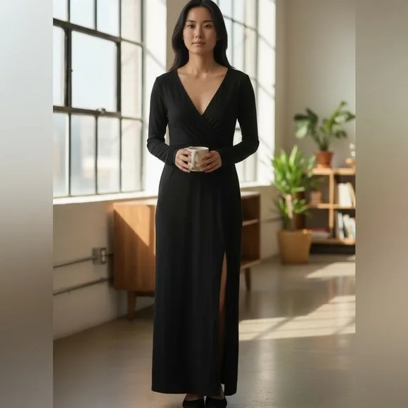 SHEIN Black Long Sleeve Dress - Picture 2 of 4